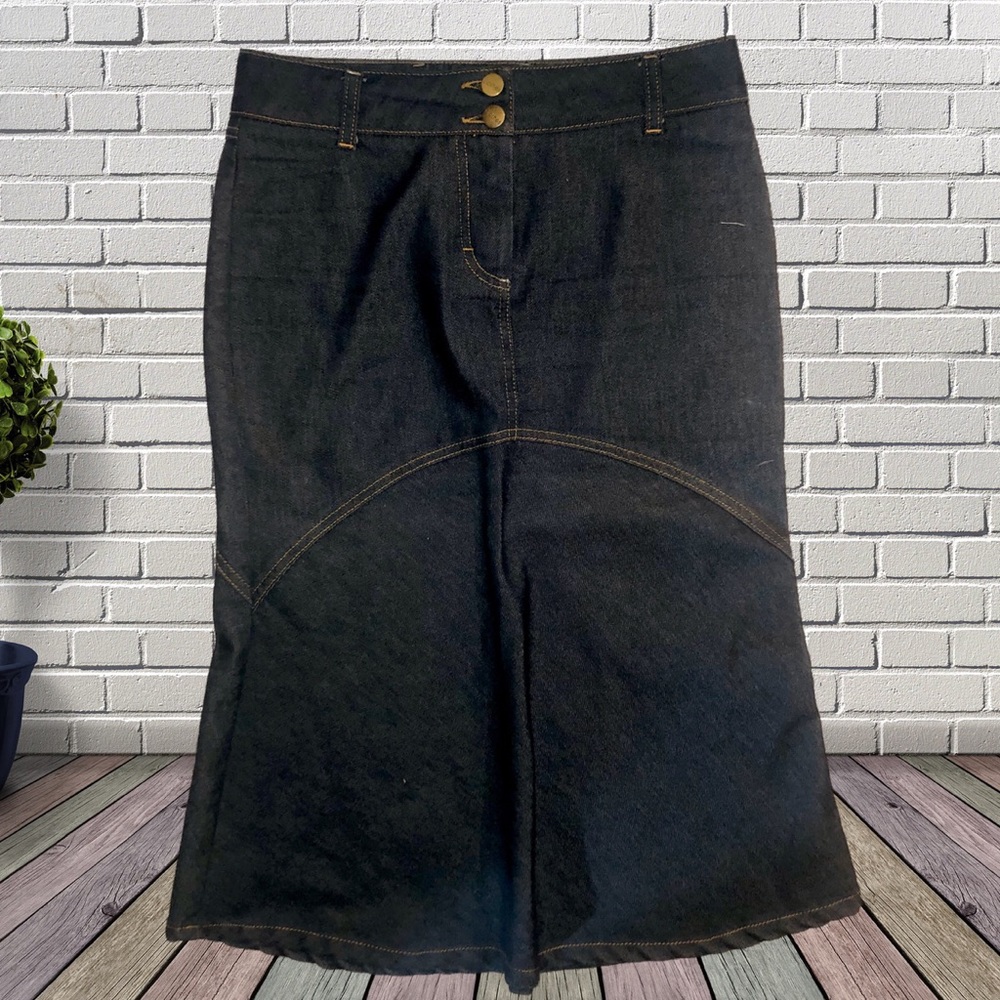 NWOT- Dark Denim Flare Pencil Skirt
